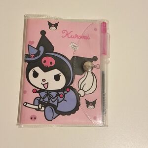 NEW Kuromi Sanrio Cute Pocket Notebook And Pen Set
